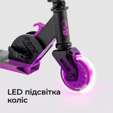 Самокат Neon Vector NT05P2 розовый для детей от 5-ти лет, до 60 кг, неоновые колеса /с LED подсветкой